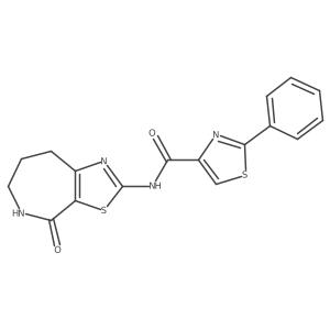 N-(4-oxo-5,6,7,8-tetrahydro-4H-thiazolo[5,4-c]azepin-2-yl)-2-phenylthiazole-4-carboxamide结构式