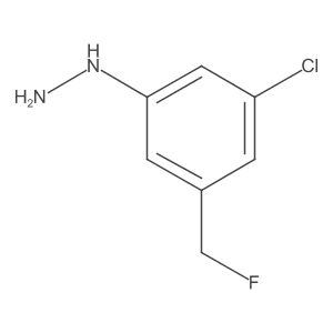 1-(3-Chloro-5-(fluoromethyl)phenyl)hydrazine Structure