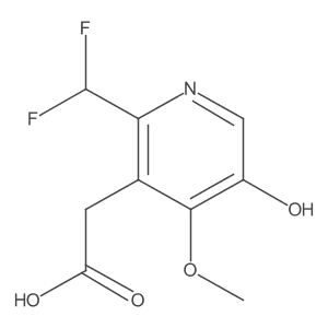 2-(Difluoromethyl)-5-hydroxy-4-methoxypyridine-3-acetic acid结构式