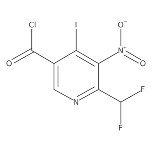 2-(Difluoromethyl)-4-iodo-3-nitropyridine-5-carbonyl chloride结构式