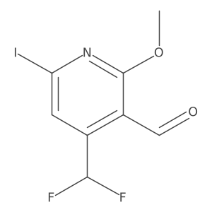 4-(Difluoromethyl)-6-iodo-2-methoxynicotinaldehyde Structure