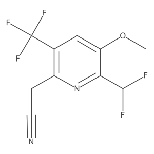 2-(Difluoromethyl)-3-methoxy-5-(trifluoromethyl)pyridine-6-acetonitrile结构式