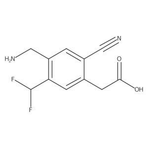 2-(4-(Aminomethyl)-2-cyano-5-(difluoromethyl)phenyl)acetic acid Structure