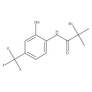 2-bromo-N-[2-hydroxy-4-(trifluoromethyl)phenyl]-2-methylpropanamide结构式