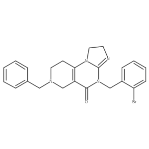 7-Benzyl-4-(2-bromobenzyl)-1,2,6,7,8,9-hexahydroimidazo[1,2-a]pyrido[3,4-e]pyrimidin-5(4H)-one结构式