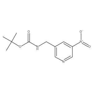 tert-Butyl ((5-nitropyridin-3-yl)methyl)carbamate结构式