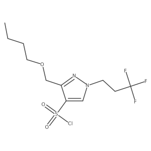 3-(butoxymethyl)-1-(3,3,3-trifluoropropyl)-1H-pyrazole-4-sulfonyl chloride Structure