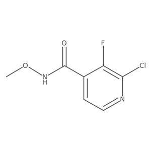 2-Chloro-3-fluoro-N-methoxypyridine-4-carboxamide结构式