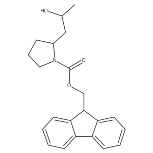 (9H-fluoren-9-yl)methyl 2-(2-hydroxypropyl)pyrrolidine-1-carboxylate Structure