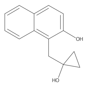 1-[(1-Hydroxycyclopropyl)methyl]naphthalen-2-ol结构式