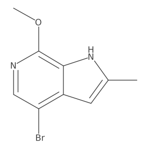 4-Bromo-7-methoxy-2-methyl-1H-pyrrolo[2,3-C]pyridine结构式