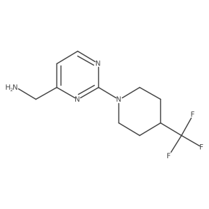 1-{2-[4-(Trifluoromethyl)piperidin-1-yl]pyrimidin-4-yl}methanamine Structure
