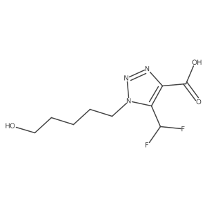 5-(difluoromethyl)-1-(5-hydroxypentyl)-1H-1,2,3-triazole-4-carboxylic acid Structure
