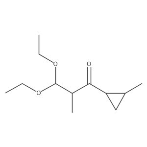 3,3-Diethoxy-2-methyl-1-(2-methylcyclopropyl)propan-1-one结构式