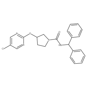 N-benzhydryl-3-((5-chloropyrimidin-2-yl)oxy)pyrrolidine-1-carboxamide结构式