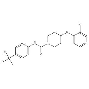 4-((3-chloropyridin-4-yl)oxy)-N-(4-(trifluoromethyl)phenyl)piperidine-1-carboxamide结构式