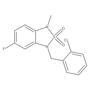 3-(2-Chlorobenzyl)-5-fluoro-1-methyl-1,3-dihydrobenzo[c][1,2,5]thiadiazole 2,2-dioxide结构式