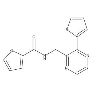 N-((3-(thiophen-2-yl)pyrazin-2-yl)methyl)furan-2-carboxamide结构式