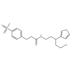 N-(5-hydroxy-3-(thiophen-3-yl)pentyl)-3-(4-(methylsulfonyl)phenyl)propanamide Structure