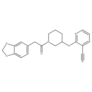 3-((1-(2-(Benzo[d][1,3]dioxol-5-yl)acetyl)piperidin-3-yl)oxy)pyrazine-2-carbonitrile Structure