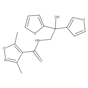 N-(2-(furan-3-yl)-2-hydroxy-2-(thiophen-2-yl)ethyl)-3,5-dimethylisoxazole-4-carboxamide Structure
