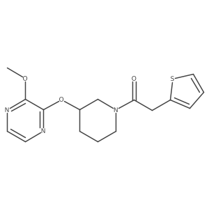 1-(3-((3-Methoxypyrazin-2-yl)oxy)piperidin-1-yl)-2-(thiophen-2-yl)ethanone Structure