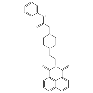 2-(4-(2-(1,3-dioxo-1H-benzo[de]isoquinolin-2(3H)-yl)ethyl)piperazin-1-yl)-N-(pyridin-3-yl)acetamide Structure