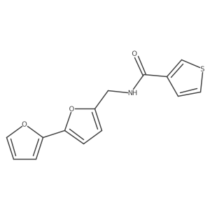 N-([2,2'-bifuran]-5-ylmethyl)thiophene-3-carboxamide结构式