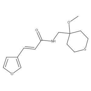 (E)-3-(furan-3-yl)-N-((4-methoxytetrahydro-2H-thiopyran-4-yl)methyl)acrylamide结构式