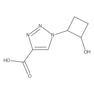 1-[(1R,2R)-2-hydroxycyclobutyl]-1H-1,2,3-triazole-4-carboxylic acid Structure