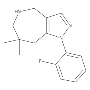 1-(2-Fluorophenyl)-7,7-dimethyl-1H,4H,5H,6H,7H,8H-pyrazolo[4,3-c]azepine结构式
