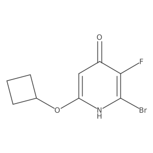 2-Bromo-6-cyclobutoxy-3-fluoropyridin-4-OL Structure