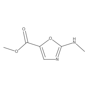 Methyl 2-(methylamino)-1,3-oxazole-5-carboxylate结构式