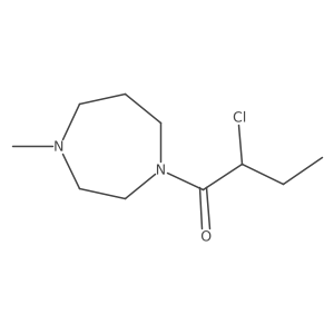 2-Chloro-1-(4-methyl-1,4-diazepan-1-yl)butan-1-one结构式