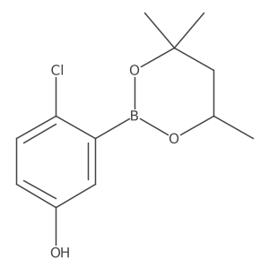4-Chloro-3-(4,4,6-trimethyl-1,3,2-dioxaborinan-2-YL)phenol Structure