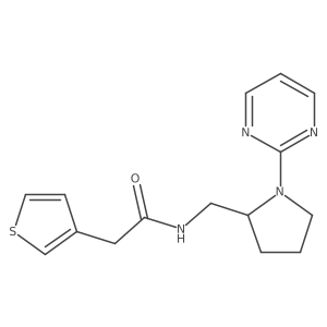 N-{[1-(pyrimidin-2-yl)pyrrolidin-2-yl]methyl}-2-(thiophen-3-yl)acetamide Structure