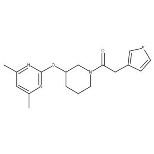 1-(3-((4,6-Dimethylpyrimidin-2-yl)oxy)piperidin-1-yl)-2-(thiophen-3-yl)ethanone结构式