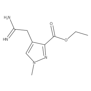 ethyl 4-(carbamimidoylmethyl)-1-methyl-1H-pyrazole-3-carboxylate Structure