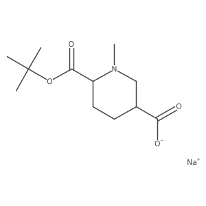 Sodium 6-[(tert-butoxy)carbonyl]-1-methylpiperidine-3-carboxylate结构式