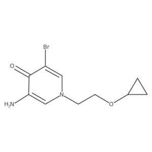 3-Amino-5-bromo-1-(2-cyclopropoxyethyl)-1,4-dihydropyridin-4-one结构式