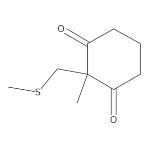 2-Methyl-2-[(methylsulfanyl)methyl]cyclohexane-1,3-dione结构式