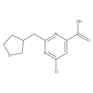 6-Chloro-2-[(oxolan-3-yl)methyl]pyrimidine-4-carboxylic acid结构式