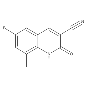6-Fluoro-2-hydroxy-8-methylquinoline-3-carbonitrile结构式