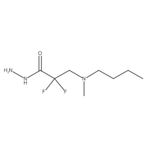 3-[Butyl(methyl)amino]-2,2-difluoropropanehydrazide结构式