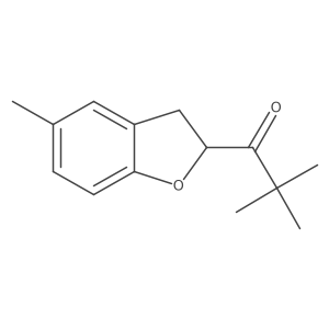 2,2-Dimethyl-1-(5-methyl-2,3-dihydro-1-benzofuran-2-yl)propan-1-one Structure