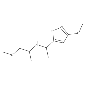 [1-(3-Methoxy-1,2-thiazol-5-yl)ethyl](1-methoxypropan-2-yl)amine结构式