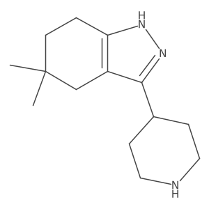 5,5-dimethyl-3-(piperidin-4-yl)-4,5,6,7-tetrahydro-1H-indazole Structure
