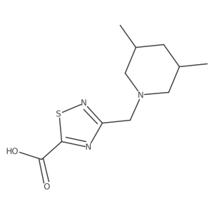 3-[(3,5-Dimethylpiperidin-1-yl)methyl]-1,2,4-thiadiazole-5-carboxylic acid结构式