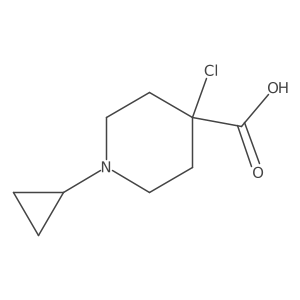 4-Chloro-1-cyclopropylpiperidine-4-carboxylic acid结构式