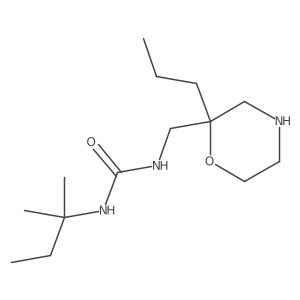 3-(2-Methylbutan-2-yl)-1-[(2-propylmorpholin-2-yl)methyl]urea结构式